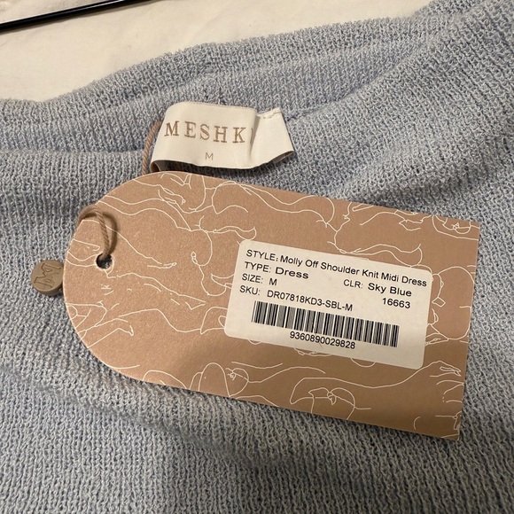 Meshki Molly Off Shoulder Knit Midi Dress NWT - Picture 7 of 7